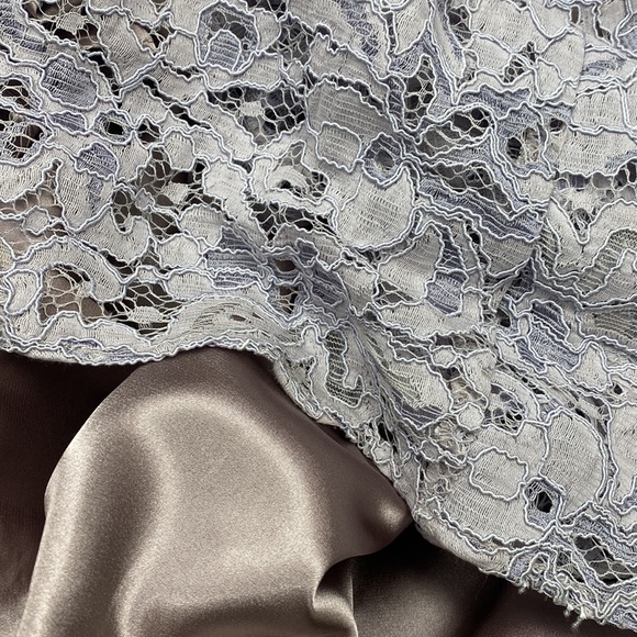 Js Collections plus size 3/4 sleeves lace long gown - Picture 7 of 9